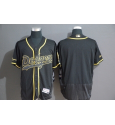 Dodgers Blank Black Gold Flexbase Jersey Dodgers Blank Black Gold Flexbase Jersey