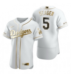 Los Angeles Dodgers 5 Corey Seager White Nike Mens Authentic Golden Edition MLB Jersey Los Angeles Dodgers 5 Corey Seager White Nike Mens Authentic Golden Edition MLB Jersey