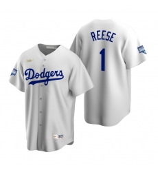 Men Brooklyn Los Angeles Dodgers 1 Pee Wee Reese White 2020 World Series Champions Jersey Men Brooklyn Los Angeles Dodgers 1 Pee Wee Reese White 2020 World Series Champions Jersey