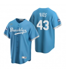 Men Brooklyn Los Angeles Dodgers 43 Edwin Rios Light Blue 2020 World Series Champions Cooperstown Collection Jersey Men Brooklyn Los Angeles Dodgers 43 Edwin Rios Light Blue 2020 World Series Champions Cooperstown Collection Jersey