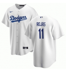 Men Los Angeles Dodgers 11 Miguel Rojas Vargas White Cool Base Stitched Baseball Jersey Men Los Angeles Dodgers 11 Miguel Rojas Vargas White Cool Base Stitched Baseball Jersey