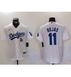 Men Los Angeles Dodgers 11 Miguel Rojas White Cool Base Stitched Baseball Jersey 6 Men Los Angeles Dodgers 11 Miguel Rojas White Cool Base Stitched Baseball Jersey 6