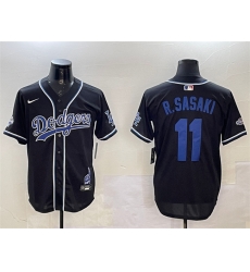 Men Los Angeles Dodgers 11 Roki Sasaki Black 2024 World Series Champions Limited Stitched Baseball Jersey Men Los Angeles Dodgers 11 Roki Sasaki Black 2024 World Series Champions Limited Stitched Baseball Jersey
