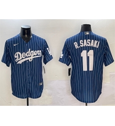 Men Los Angeles Dodgers 11 Roki Sasaki Navy Cool Base Stitched Baseball Jersey Men Los Angeles Dodgers 11 Roki Sasaki Navy Cool Base Stitched Baseball Jersey