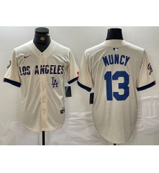 Men Los Angeles Dodgers 13 Max Muncy Cream Stitched Baseball Jersey 2 Men Los Angeles Dodgers 13 Max Muncy Cream Stitched Baseball Jersey 2