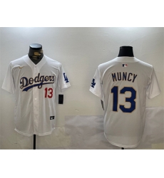 Men Los Angeles Dodgers 13 Max Muncy White Gold Home Limited Stitched Baseball Jersey Men Los Angeles Dodgers 13 Max Muncy White Gold Home Limited Stitched Baseball Jersey