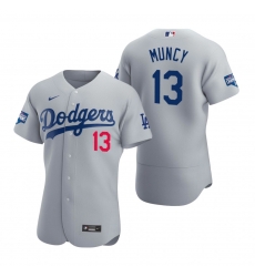 Men Los Angeles Dodgers 13Max Muncy Gray 2020 World Series Champions Flex Base Jersey Men Los Angeles Dodgers 13Max Muncy Gray 2020 World Series Champions Flex Base Jersey