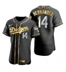 Men Los Angeles Dodgers 14 Enrique Hernandez Black 2020 World Series Champions Gold Edition Jersey Men Los Angeles Dodgers 14 Enrique Hernandez Black 2020 World Series Champions Gold Edition Jersey