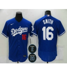 Men Los Angeles Dodgers 16 Will Smith Blue 2 20 Patch Stitched MLB Flex Base Nike Jersey Men Los Angeles Dodgers 16 Will Smith Blue 2 20 Patch Stitched MLB Flex Base Nike Jersey