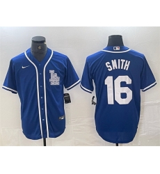 Men Los Angeles Dodgers 16 Will Smith Blue Cool Base Stitched Baseball Jersey Men Los Angeles Dodgers 16 Will Smith Blue Cool Base Stitched Baseball Jersey