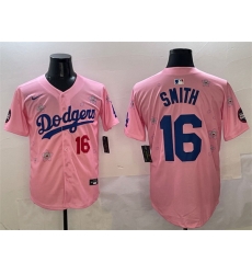 Men Los Angeles Dodgers 16 Will Smith Pink 2025 Tokyo Series Limited Stitched Baseball Jersey