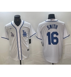 Men Los Angeles Dodgers 16 Will Smith White Cool Base Stitched Baseball Jersey 1 Men Los Angeles Dodgers 16 Will Smith White Cool Base Stitched Baseball Jersey 1