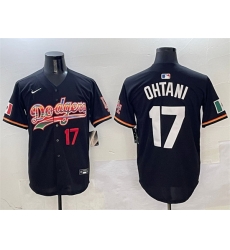 Men Los Angeles Dodgers 17 Shohei Ohtani Black Mexico Limited Stitched Baseball Jersey Men Los Angeles Dodgers 17 Shohei Ohtani Black Mexico Limited Stitched Baseball Jersey
