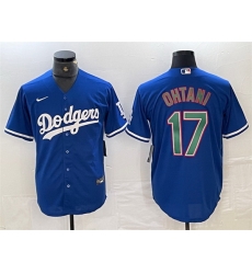 Men Los Angeles Dodgers 17 Shohei Ohtani Blue Green Cool Base Stitched Baseball Jersey Men Los Angeles Dodgers 17 Shohei Ohtani Blue Green Cool Base Stitched Baseball Jersey