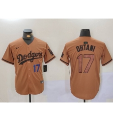 Men Los Angeles Dodgers 17 Shohei Ohtani Brown Cool Base Stitched Baseball Jersey 3 Men Los Angeles Dodgers 17 Shohei Ohtani Brown Cool Base Stitched Baseball Jersey 3