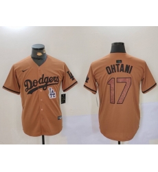 Men Los Angeles Dodgers 17 Shohei Ohtani Brown Cool Base Stitched Baseball Jersey 5 Men Los Angeles Dodgers 17 Shohei Ohtani Brown Cool Base Stitched Baseball Jersey 5