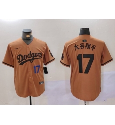 Men Los Angeles Dodgers 17 Shohei Ohtani Brown Cool Base Stitched Baseball Jersey Men Los Angeles Dodgers 17 Shohei Ohtani Brown Cool Base Stitched Baseball Jersey
