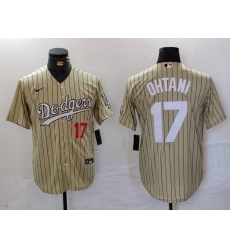 Men Los Angeles Dodgers 17 Shohei Ohtani Cream Cool Base Stitched Jersey 2 Men Los Angeles Dodgers 17 Shohei Ohtani Cream Cool Base Stitched Jersey 2