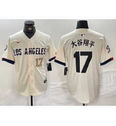 Men Los Angeles Dodgers 17 Shohei Ohtani Cream Stitched Baseball Jersey 5 Men Los Angeles Dodgers 17 Shohei Ohtani Cream Stitched Baseball Jersey 5