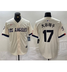 Men Los Angeles Dodgers 17 Shohei Ohtani Cream Stitched Baseball Jersey I Men Los Angeles Dodgers 17 Shohei Ohtani Cream Stitched Baseball Jersey I