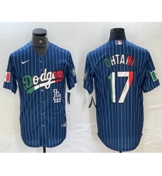 Men Los Angeles Dodgers 17 Shohei Ohtani Mexico Blue Pinstripe Cool Base Stitched Jersey Men Los Angeles Dodgers 17 Shohei Ohtani Mexico Blue Pinstripe Cool Base Stitched Jersey
