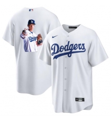 Men Los Angeles Dodgers 17 Shohei Ohtani White Big Logo Cool Base Stitched Jersey 6 Men Los Angeles Dodgers 17 Shohei Ohtani White Big Logo Cool Base Stitched Jersey 6
