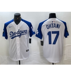 Men Los Angeles Dodgers 17 Shohei Ohtani White Blue Vin Patch Cool Base Stitched Baseball Jersey Men Los Angeles Dodgers 17 Shohei Ohtani White Blue Vin Patch Cool Base Stitched Baseball Jersey