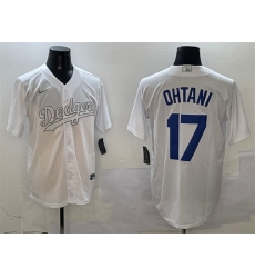 Men Los Angeles Dodgers 17 Shohei Ohtani White Fashion Cool Base Stitched Baseball Jersey