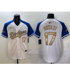Men Los Angeles Dodgers 17 Shohei Ohtani White Royal Gold 2024 World Series Champions Vapor Limited Stitched Baseball Jersey 738 Men Los Angeles Dodgers 17 Shohei Ohtani White Royal Gold 2024 World Series Champions Vapor Limited Stitched Baseball Jersey 738