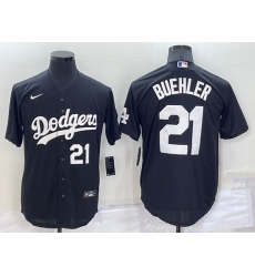 Men Los Angeles Dodgers 21 Walker Buehler Black Cool Base Stitched Baseball Jersey Men Los Angeles Dodgers 21 Walker Buehler Black Cool Base Stitched Baseball Jersey