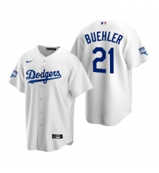 Men Los Angeles Dodgers 21 Walker Buehler White 2020 World Series Champions Replica Jersey Men Los Angeles Dodgers 21 Walker Buehler White 2020 World Series Champions Replica Jersey