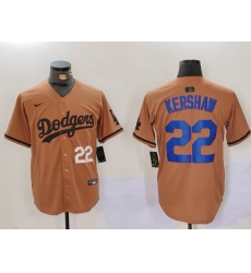 Men Los Angeles Dodgers 22 22 Clayton Kershaw Brown Cool Base Stitched Baseball Jersey 1 Men Los Angeles Dodgers 22 22 Clayton Kershaw Brown Cool Base Stitched Baseball Jersey 1