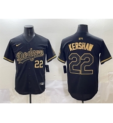 Men Los Angeles Dodgers 22 Clayton Kershaw Black Gold Limited Stitched Jersey Men Los Angeles Dodgers 22 Clayton Kershaw Black Gold Limited Stitched Jersey