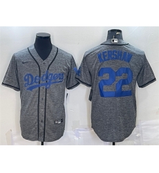 Men Los Angeles Dodgers 22 Clayton Kershaw Grey Cool Base Stitched Jersey Men Los Angeles Dodgers 22 Clayton Kershaw Grey Cool Base Stitched Jersey