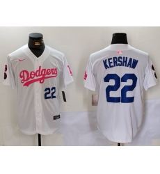 Men Los Angeles Dodgers 22 Clayton Kershaw White Pink Vin 26 Kobe Patch Stitched Baseball Jersey 1 Men Los Angeles Dodgers 22 Clayton Kershaw White Pink Vin 26 Kobe Patch Stitched Baseball Jersey 1