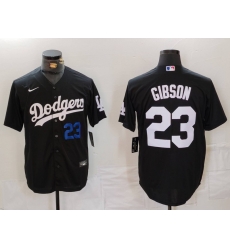 Men Los Angeles Dodgers 23 Kirk Gibson Black Cool Base Stitched Baseball Jersey 2 Men Los Angeles Dodgers 23 Kirk Gibson Black Cool Base Stitched Baseball Jersey 2