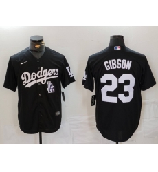 Men Los Angeles Dodgers 23 Kirk Gibson Black Cool Base Stitched Baseball Jersey 6 Men Los Angeles Dodgers 23 Kirk Gibson Black Cool Base Stitched Baseball Jersey 6