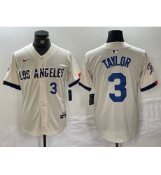 Men Los Angeles Dodgers 3 Chris Taylor Cream Stitched Baseball Jersey 7 Men Los Angeles Dodgers 3 Chris Taylor Cream Stitched Baseball Jersey 7