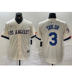Men Los Angeles Dodgers 3 Chris Taylor Cream Stitched Baseball Jersey Men Los Angeles Dodgers 3 Chris Taylor Cream Stitched Baseball Jersey