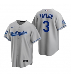 Men Los Angeles Dodgers 3 Chris Taylor Gray 2020 World Series Champions Road Replica Jersey Men Los Angeles Dodgers 3 Chris Taylor Gray 2020 World Series Champions Road Replica Jersey