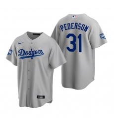 Men Los Angeles Dodgers 31 Joc Pederson Gray 2020 World Series Champions Replica Jersey Men Los Angeles Dodgers 31 Joc Pederson Gray 2020 World Series Champions Replica Jersey