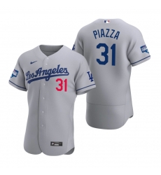Men Los Angeles Dodgers 31 Mike Piazza Gray 2020 World Series Champions Road Flex Base Jersey Men Los Angeles Dodgers 31 Mike Piazza Gray 2020 World Series Champions Road Flex Base Jersey