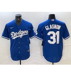 Men Los Angeles Dodgers 31 Tyler Glasnow Blue Cool Base Stitched Baseball Jersey Men Los Angeles Dodgers 31 Tyler Glasnow Blue Cool Base Stitched Baseball Jersey
