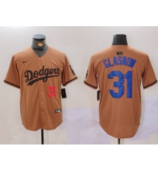 Men Los Angeles Dodgers 31 Tyler Glasnow Brown Cool Base Stitched Baseball Jersey 3 Men Los Angeles Dodgers 31 Tyler Glasnow Brown Cool Base Stitched Baseball Jersey 3