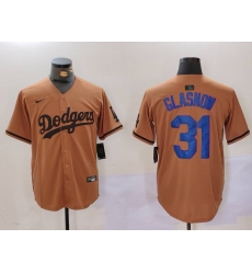 Men Los Angeles Dodgers 31 Tyler Glasnow Brown Cool Base Stitched Baseball Jersey 6 Men Los Angeles Dodgers 31 Tyler Glasnow Brown Cool Base Stitched Baseball Jersey 6