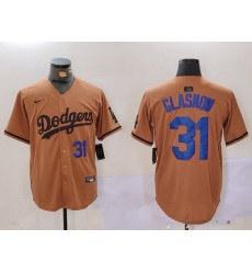Men Los Angeles Dodgers 31 Tyler Glasnow Brown Cool Base Stitched Baseball Jersey 7 Men Los Angeles Dodgers 31 Tyler Glasnow Brown Cool Base Stitched Baseball Jersey 7