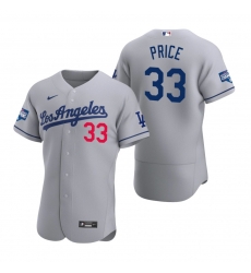Men Los Angeles Dodgers 33 David Price Gray 2020 World Series Champions Road Flex Base Jersey Men Los Angeles Dodgers 33 David Price Gray 2020 World Series Champions Road Flex Base Jersey