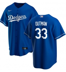 Men Los Angeles Dodgers 33 James Outman Blue Cool Base Stitched Baseball Jersey Men Los Angeles Dodgers 33 James Outman Blue Cool Base Stitched Baseball Jersey
