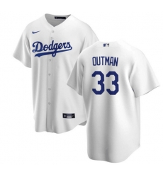 Men Los Angeles Dodgers 33 James Outman White Cool Base Stitched Baseball Jersey Men Los Angeles Dodgers 33 James Outman White Cool Base Stitched Baseball Jersey