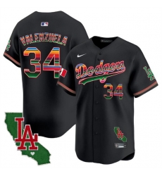 Men Los Angeles Dodgers 34 Fernando Valenzuela Black Mexico California Patch Vapor Premier Limited Stitched Baseball Jersey Men Los Angeles Dodgers 34 Fernando Valenzuela Black Mexico California Patch Vapor Premier Limited Stitched Baseball Jersey